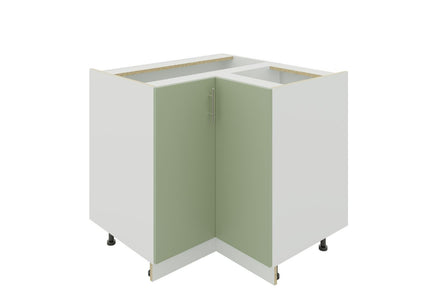 JD Greta Kitchen Adjustable 900mm Corner Base Cabinet - Sage Green Matt