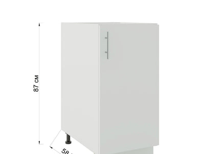 JD Greta Kitchen Adjustable 400mm Base Cabinet - Sage Green Matt