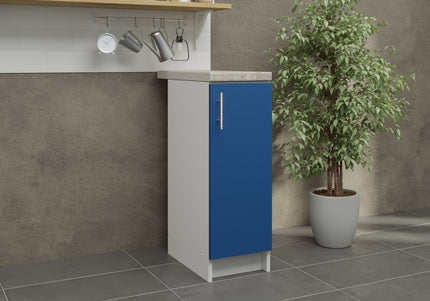 JD Greta Fixed Height Kitchen Base Unit 300mm - Navy Matt With Worktop