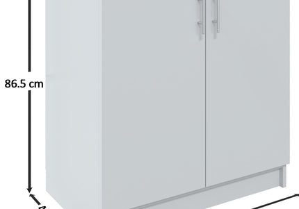 JD Greta NOT Adjustable Kitchen Base Unit 800mm - White Gloss (With Worktop)