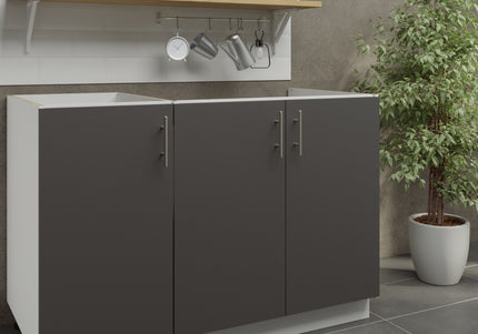 JD Greta Adjustable Legs Kitchen Sink Unit 1200mm  - Dark Grey Matt