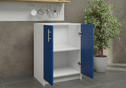 JD Greta Fixed Height Kitchen Base Unit 600mm - Navy Matt