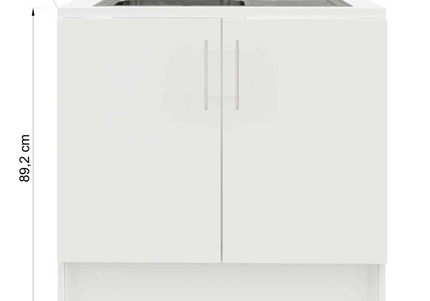 JD Greta 1000mm Utility Sink Unit With Tap Kitchen Base Cabinet - Cashmere Matt