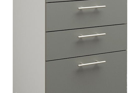 JD Greta Kitchen Base Drawer Unit 500mm Cabinet - Grey Matt (With Worktop)