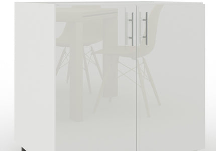 JD Greta Adjustable Legs Kitchen Base Unit 800mm - White Gloss