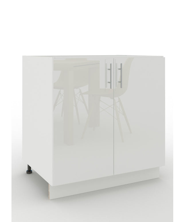 JD Greta Adjustable Legs Kitchen Base Unit 800mm - White Gloss
