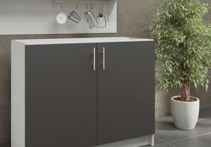JD Greta NOT Adjustable Kitchen Base Unit 1000mm - Dark Grey Matt