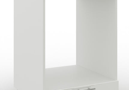 JD Greta Adjustable Legs Kitchen Oven Unit 600mm - White Gloss (With Worktop)