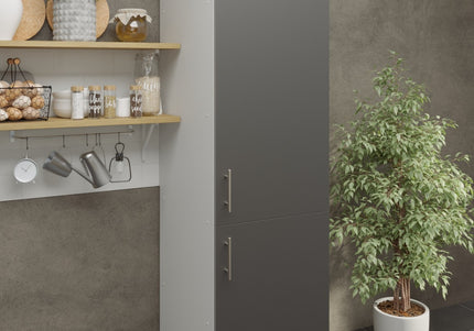 JD Greta Adjustable Kitchen Tall Larder Unit 500mm - Dark Grey Matt