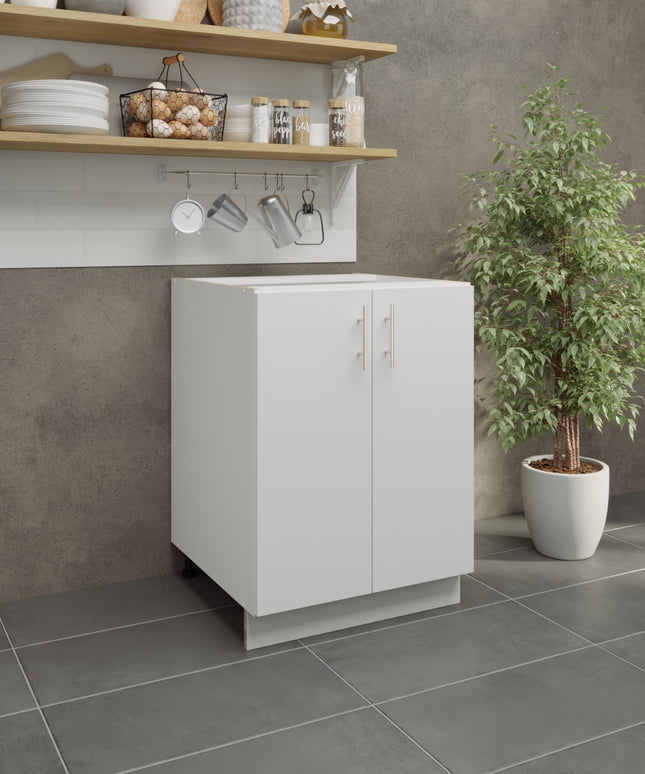 JD Greta Adjustable Legs Kitchen Base Unit 600mm - White Matt