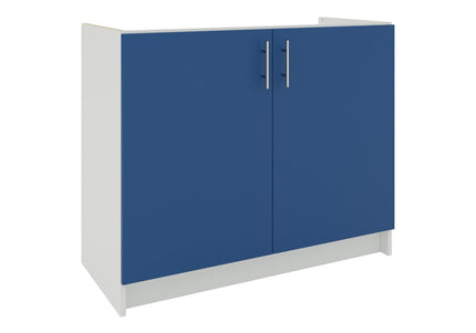 JD Greta Kitchen Fixed Height 1000mm Sink Base Cabinet - Navy Matt