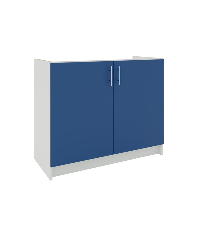 JD Greta Kitchen Fixed Height 1000mm Sink Base Cabinet - Navy Matt