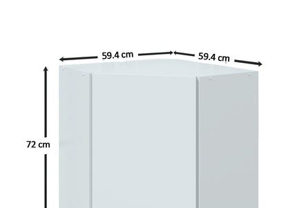 JD Greta Kitchen Wall Corner Unit Cabinet - White Matt