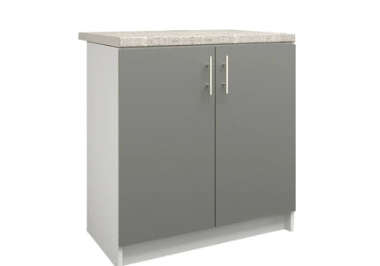 JD Greta Kitchen Sink Unit Fixed Height 800mm Cabinet – Grey Matt With Worktop