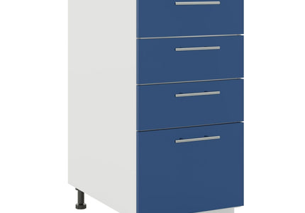 JD Greta Kitchen Adjustable 400mm Base Drawer Cabinet - Navy Matt