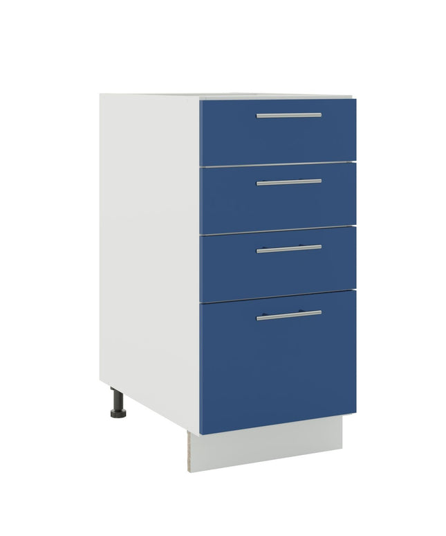 JD Greta Kitchen Adjustable 400mm Base Drawer Cabinet - Navy Matt