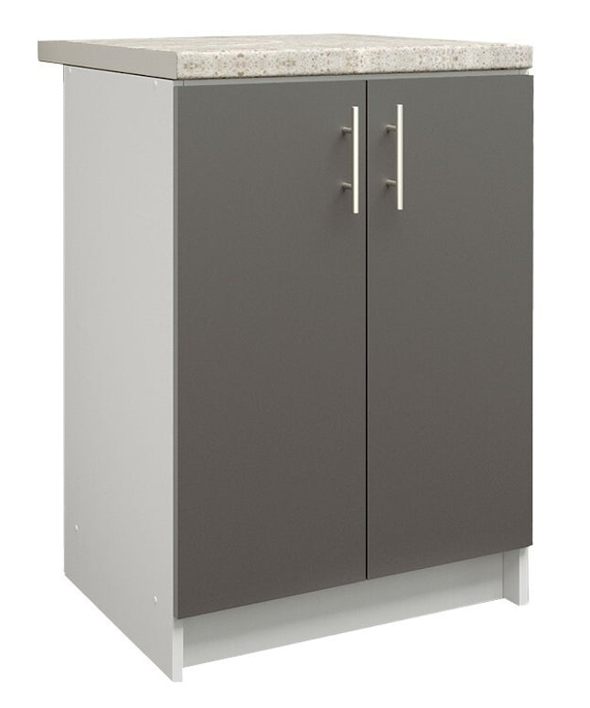 JD Greta NOT Adjustable Kitchen Base Unit 600mm -Dark Grey Matt (With Worktop)