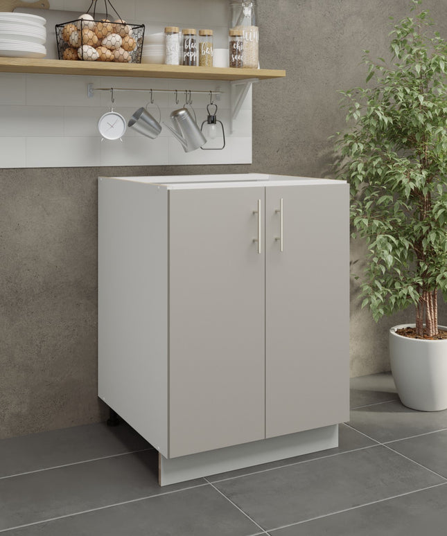 JD Greta Kitchen Adjustable 600mm Base Cabinet - Cashmere Matt