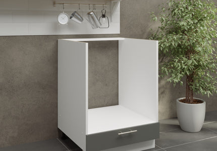 JD Greta Adjustable Legs Kitchen Oven Unit 600mm - Grey Matt