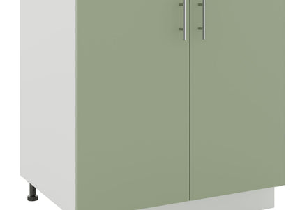 JD Greta Kitchen Adjustable 800mm Sink Base Cabinet - Sage Green Matt