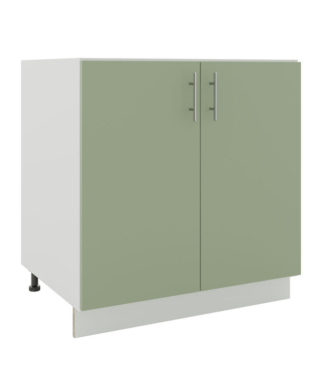 JD Greta Kitchen Adjustable 800mm Sink Base Cabinet - Sage Green Matt