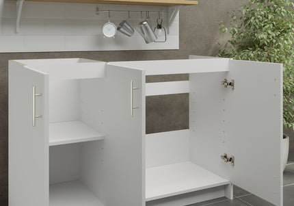 JD Greta NOT Adjustable Kitchen Sink Unit 1200mm  - White Matt