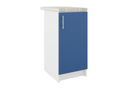 JD Greta Fixed Height Kitchen Base Unit 400mm - Navy Matt With Worktop