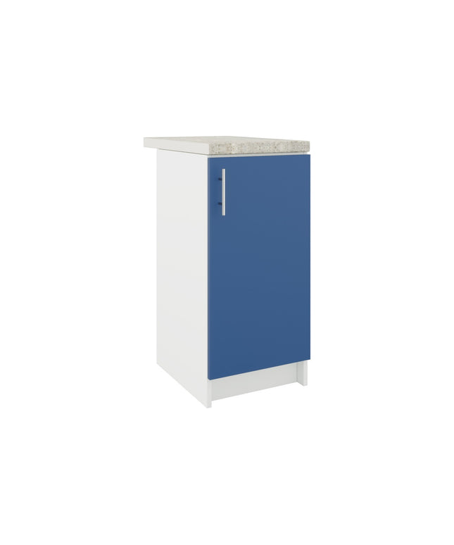 JD Greta Fixed Height Kitchen Base Unit 400mm - Navy Matt With Worktop
