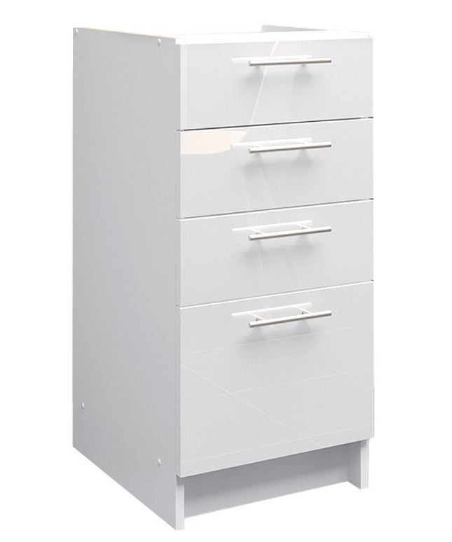 JD Greta NOT Adjustable Kitchen Drawer Unit 400mm - White Gloss