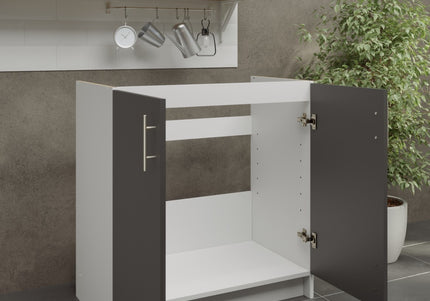 JD Greta NOT Adjustable Kitchen Sink Unit 800mm  - Dark Grey Matt