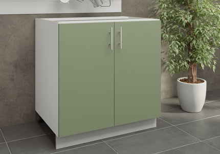JD Greta Kitchen Adjustable 800mm Base Cabinet - Sage Green Matt