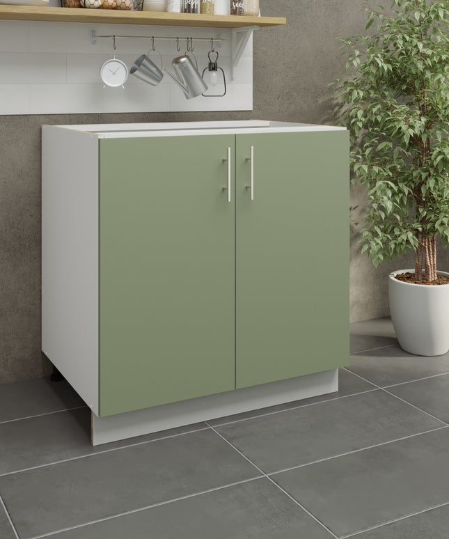 JD Greta Kitchen Adjustable 800mm Base Cabinet - Sage Green Matt