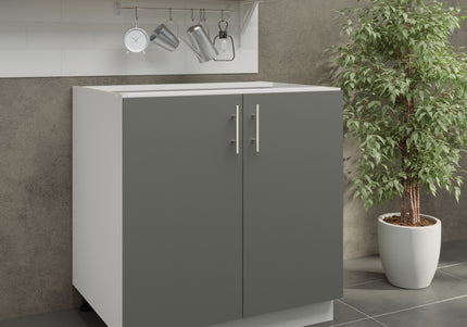 JD Greta Adjustable Legs Kitchen Base Unit 800mm - Grey Matt