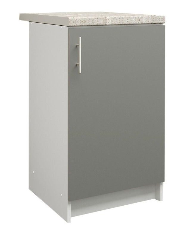 JD Greta NOT Adjustable Kitchen Base Unit 500mm - Grey Matt (With Worktop)