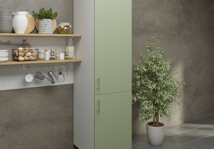 JD Greta Kitchen Adjustable 500mm Tall Base Cabinet - Sage Green Matt