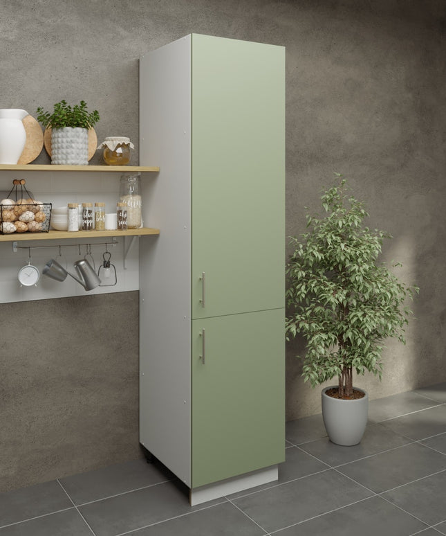 JD Greta Kitchen Adjustable 500mm Tall Base Cabinet - Sage Green Matt