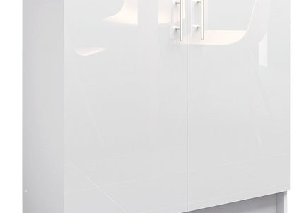 JD Greta NOT Adjustable Kitchen Base Unit 800mm - White Gloss (With Worktop)