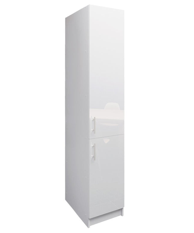 JD Greta NOT Adjustable Kitchen Tall Larder Unit 400mm - White Gloss