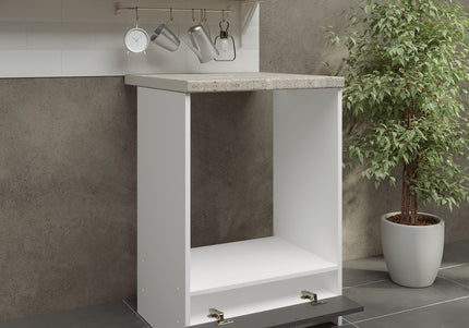 JD Greta NOT Adjustable Kitchen Oven Unit 600mm - Dark Grey Matt (With Worktop)