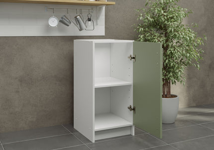 JD Greta Fixed Height Kitchen Base Unit 400mm - Sage Green Matt