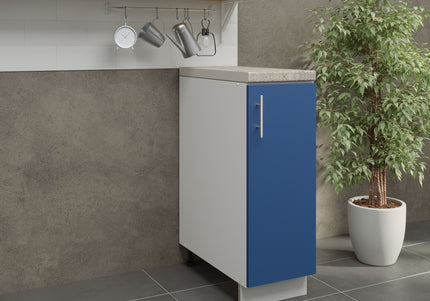 JD Greta Kitchen Adjustable 300mm Base Cabinet - Navy Matt with Worktop