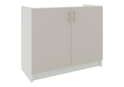 JD Greta Kitchen Fixed Height 1000mm Sink Base Cabinet - Cashmere Matt