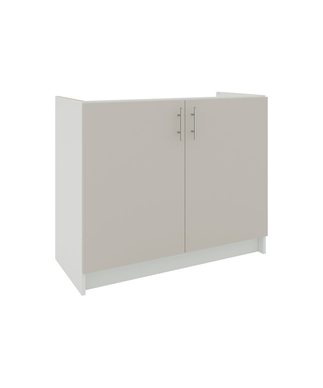 JD Greta Kitchen Fixed Height 1000mm Sink Base Cabinet - Cashmere Matt