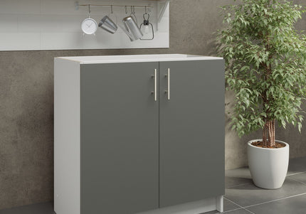 JD Greta NOT Adjustable Kitchen Base Unit 800mm - Grey Matt