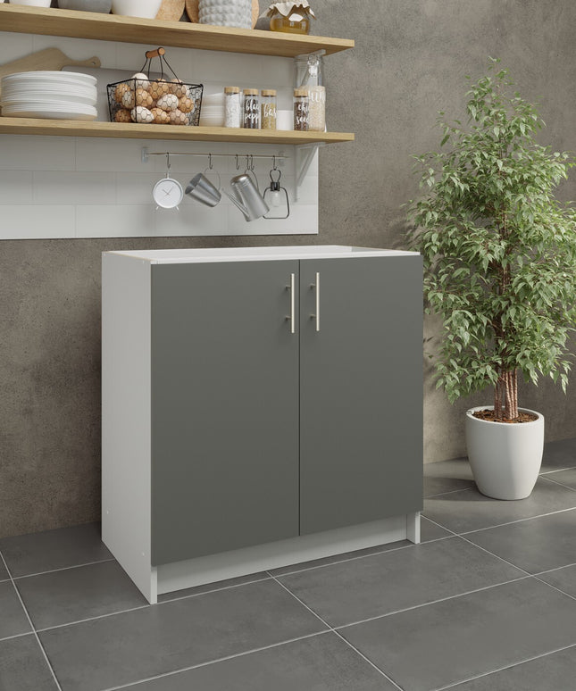 JD Greta NOT Adjustable Kitchen Base Unit 800mm - Grey Matt