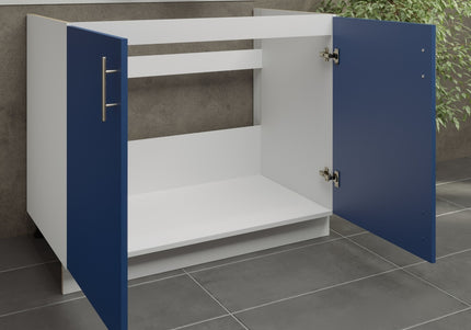 JD Greta Kitchen Adjustable 1000mm Sink Cabinet - Navy Matt