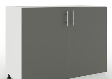 JD Greta Adjustable Legs Kitchen Base Unit 1000mm - Grey Matt