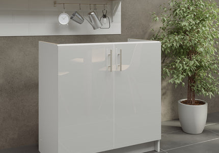JD Greta NOT Adjustable Kitchen Sink Unit 800mm  - White Gloss