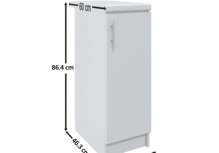 JD Greta Fixed Height Kitchen Base Unit 300mm - Cashmere Matt With Worktop