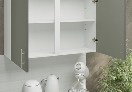JD Greta Kitchen Wall Unit 1000mm Kitchen Cabinet - Grey Matt